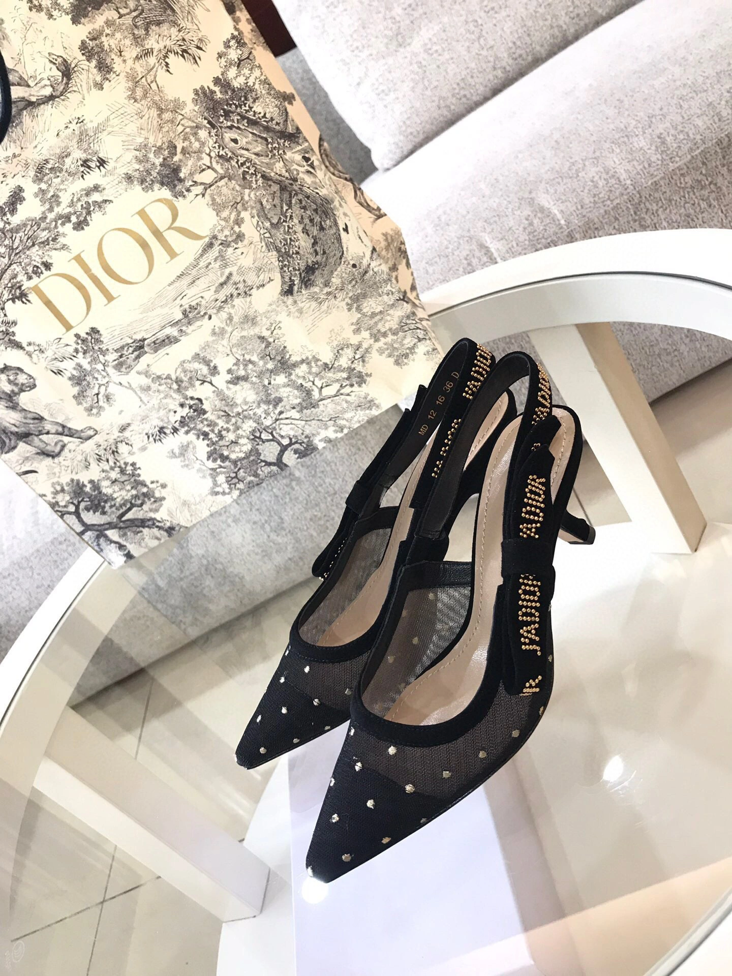 coco-- embroidery Heel height 1  6.5  9.5 slingback item : B-X024B25138
